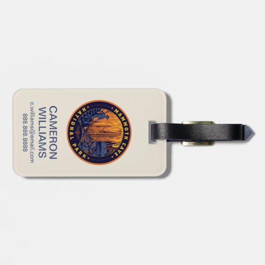 Mammoth Cave National Park Gepäckanhänger (Rückseite horizontal)