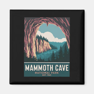 Mammoth Cave National Park Vintage Camping Wandern Magnet