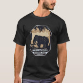 Mammoth Cave National Park Woolly Mammoth Emblem V T-Shirt (Vorderseite)