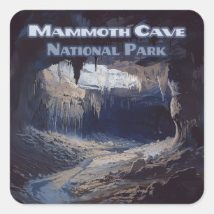 Mammoth Cave Nationalpark Kentucky Quadratischer Aufkleber