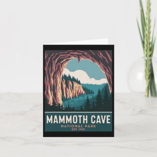 Mammoth Cave Nationalpark Vintages Camping Wandern Karte