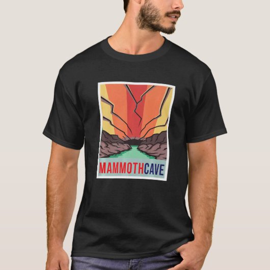 Mammoth Cave Retro National Park Souvenir Kentucky T-Shirt (Vorderseite)