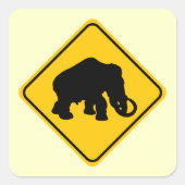 Mammoth Crossing Quadratischer Aufkleber (Vorderseite)