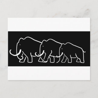 Mammoth Family Postcard Postkarte