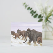 Mammoth Family Postcard Postkarte (Stehend Vorderseite)