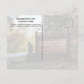 Mammoth Höhle Eintritt Schild, Nationalpark Postkarte (Rückseite)