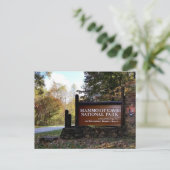 Mammoth Höhle Eintritt Schild, Nationalpark Postkarte (Stehend Vorderseite)