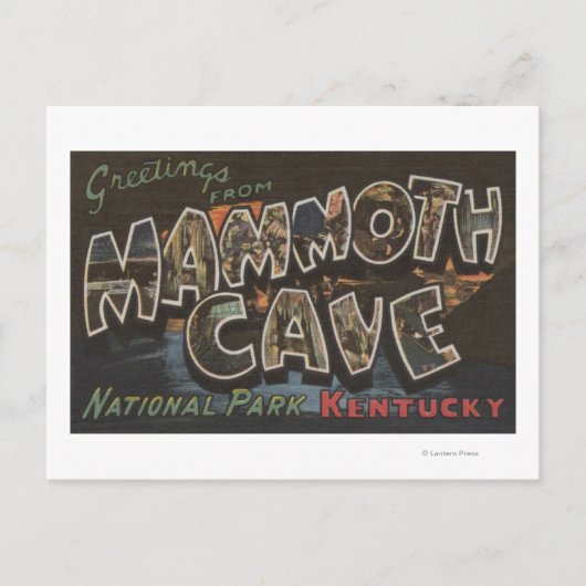 Mammoth Höhle, Kentucky - Große Briefszenen Postkarte (Vorderseite)