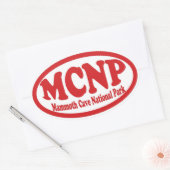 Mammoth Höhle National Park Root Oval Aufkleber (Umschlag)