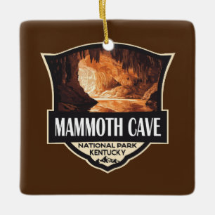 Mammoth Höhle Nationalpark Illustration Retro Art Keramikornament
