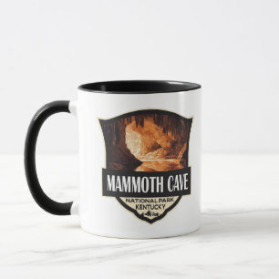 Mammoth Höhle Nationalpark Illustration Retro Art Tasse