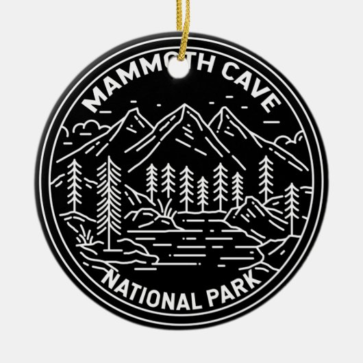 Mammoth Höhle Nationalpark Kentucky Monoline Keramik Ornament (Vorne)