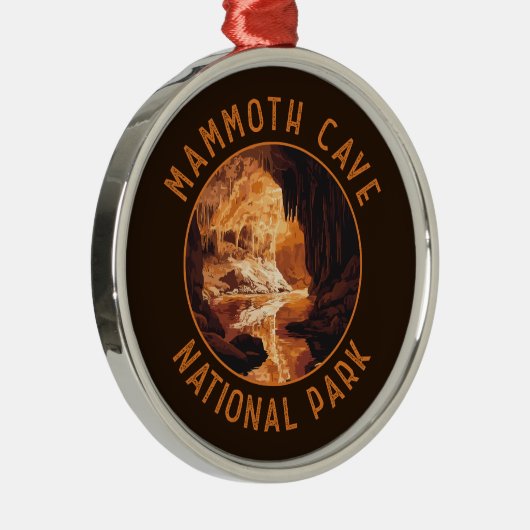 Mammoth Höhle Nationalpark Retro Distressed Circle Ornament Aus Metall (Rechts)