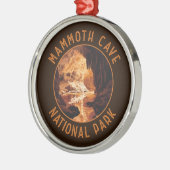 Mammoth Höhle Nationalpark Retro Distressed Circle Ornament Aus Metall (Links)