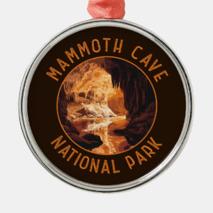 Mammoth Höhle Nationalpark Retro Distressed Circle Ornament Aus Metall