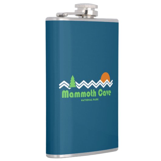 Mammoth Höhle Nationalpark Retro Flachmann (Rechts)