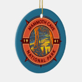 Mammoth Höhle Nationalpark Retro Kompass Emblem Keramik Ornament (Rechts)