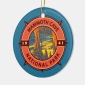 Mammoth Höhle Nationalpark Retro Kompass Emblem Keramik Ornament (Links)