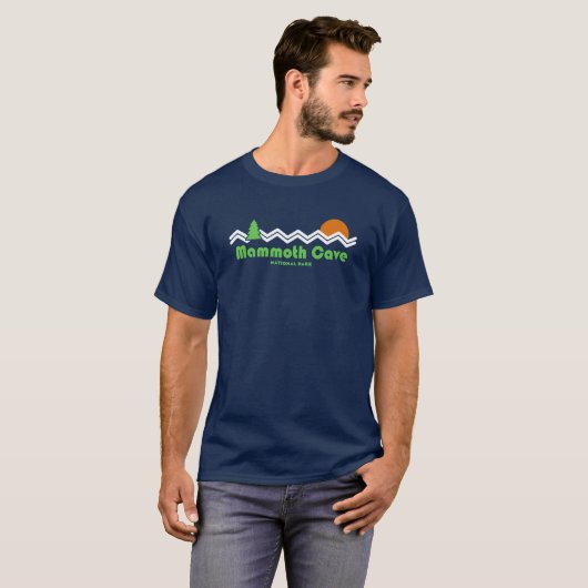 Mammoth Höhle Nationalpark Retro T-Shirt (Vorne ganz)