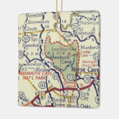 Mammoth Höhle Vintag Karte Keramikornament (Links)