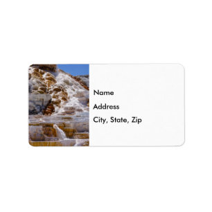 Mammoth Hot Springs-Adressetikett Adressaufkleber