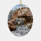 Mammoth Hot Springs at Yellowstone Nationalpark Keramik Ornament (Rechts)