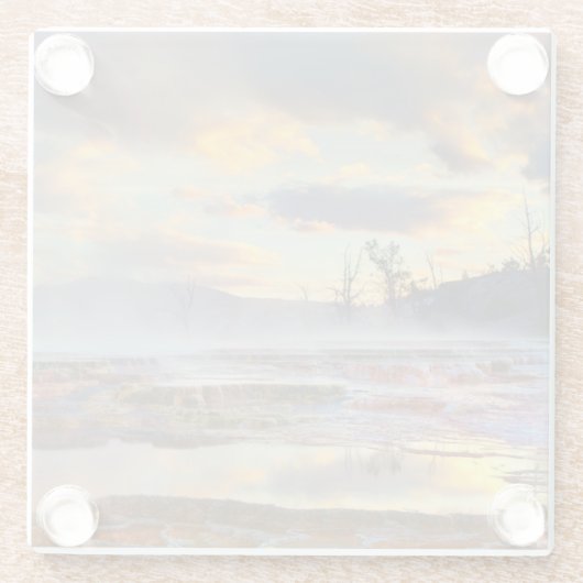 Mammoth Hot Springs Glasuntersetzer (Rückseite)