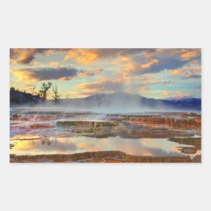 Mammoth Hot Springs Rechteckiger Aufkleber