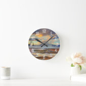 Mammoth Hot Springs Runde Wanduhr (Zuhause)