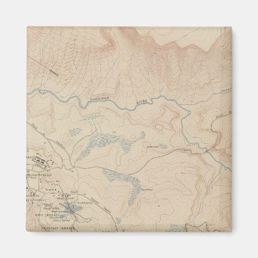 Mammoth Hot Springs und Vicinity 2 Magnet (Vorne)