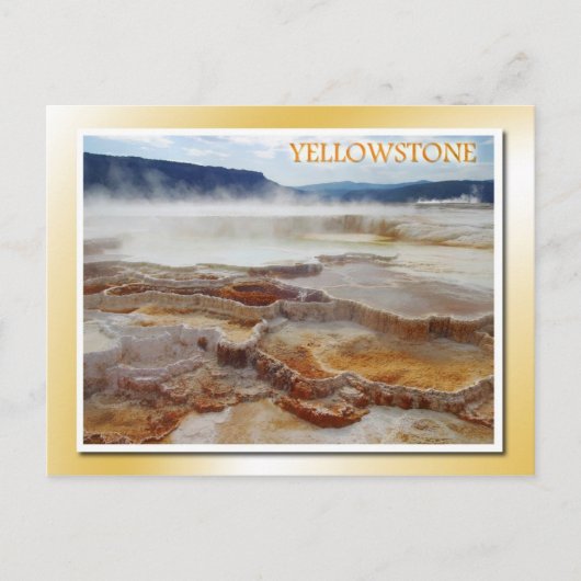 Mammoth Hot Springs, Yellowstone Nationalpark Postkarte (Vorderseite)