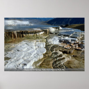 Mammoth Hot Springs, Yellowstone Nationalpark, Wy Poster