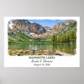 Mammoth Lakes California Poster, Wasserfarbe, Cust Poster (Vorne)