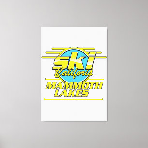 Mammoth Lakes California Ski-Logo Leinwanddruck