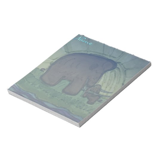 Mammoth mit Kalb Notizblock (Rotiert)