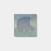 Mammoth mit Kalb Post-it Klebezettel (Vorderseite)