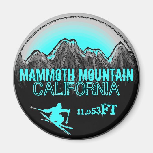 Mammoth Mountain California aquamariner Skimagnet Magnet (Vorne)