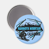 Mammoth Mountain California blaues Logo-Magnet Magnet (Vorderseite/Rückseite)