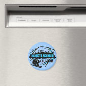 Mammoth Mountain California blaues Logo-Magnet Magnet (In Situ (Geschirrspüler))