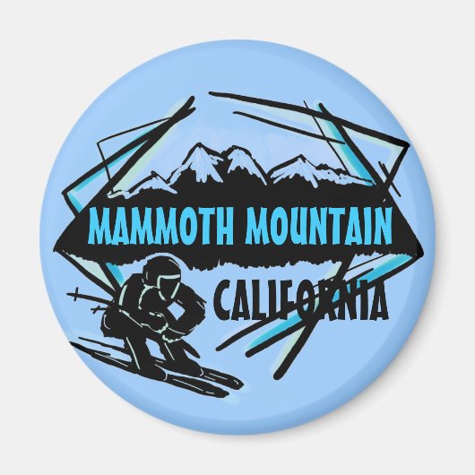Mammoth Mountain California blaues Logo-Magnet Magnet (Vorne)
