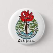 Mammoth Mountain California Logo Button (Vorderseite)
