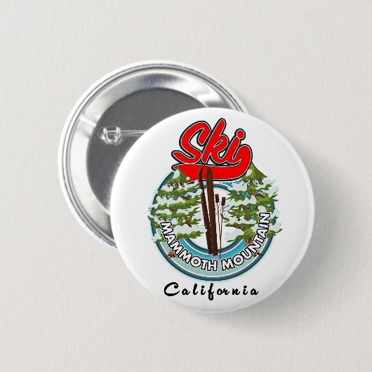 Mammoth Mountain California Logo Button (Vorne & Hinten)