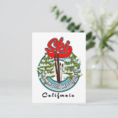 Mammoth Mountain California Logo Postkarte (Stehend Vorderseite)