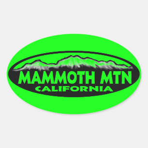 Mammoth Mountain California Oval Aufkleber