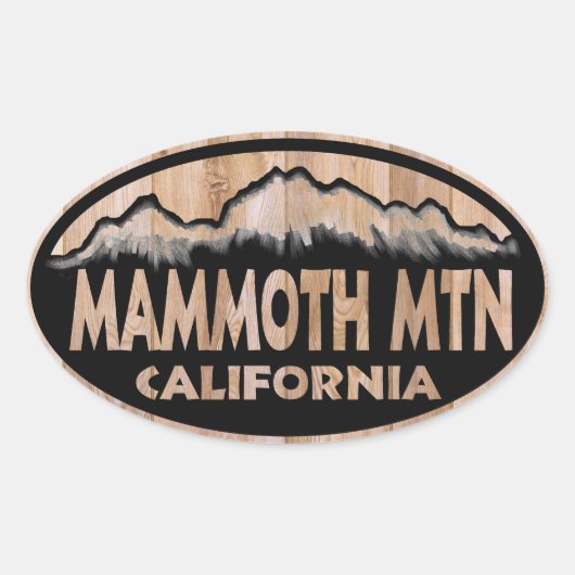 Mammoth Mountain California Ovaler Aufkleber (Vorderseite)
