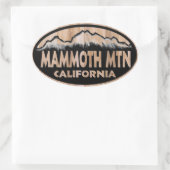 Mammoth Mountain California Ovaler Aufkleber (Tasche)