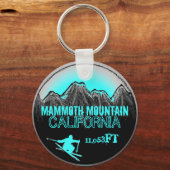 Mammoth Mountain California ski teal keychain Schlüsselanhänger (Vorderseite)