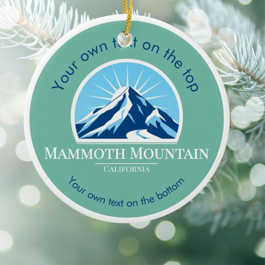 Mammoth Mountain California ski vacation Keramik Ornament