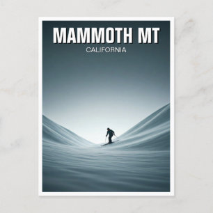 Mammoth Mountain California Skifahrer-Reise Postkarte