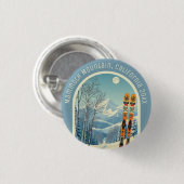 Mammoth Mountain California Skigebiet Souvenir Button (Vorne & Hinten)